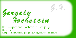 gergely hochstein business card